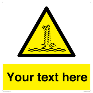 Custom warning artificial waterfall